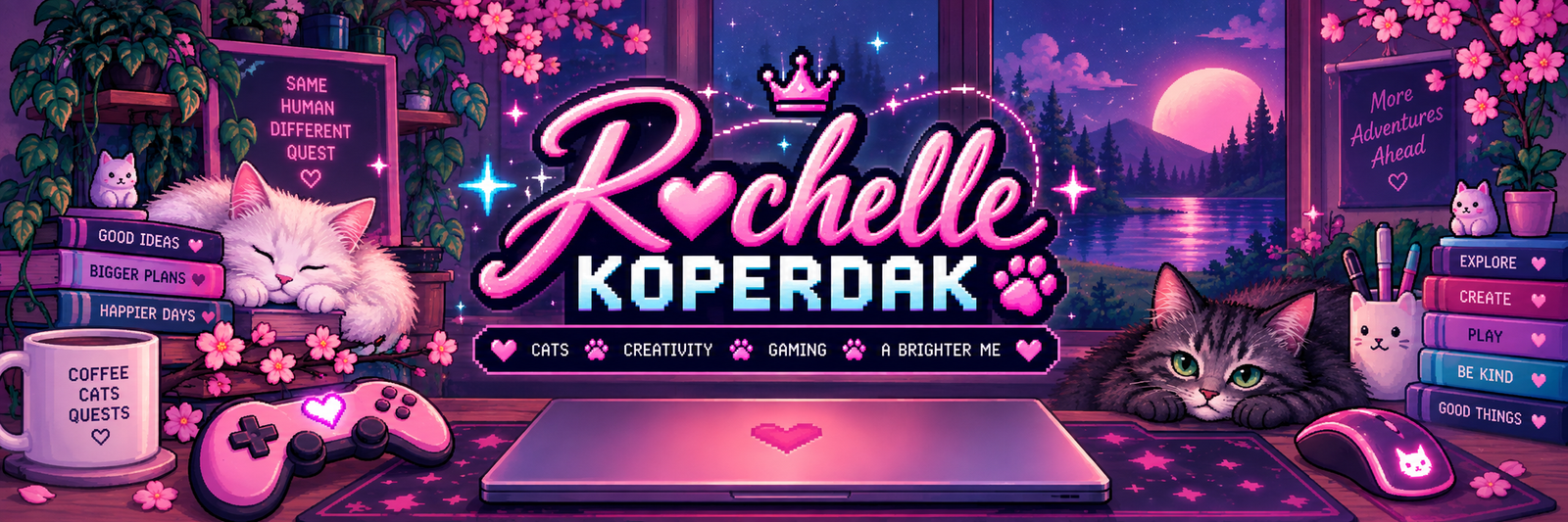 Rochelle Koperdak — cats, creativity, gaming and a brighter me